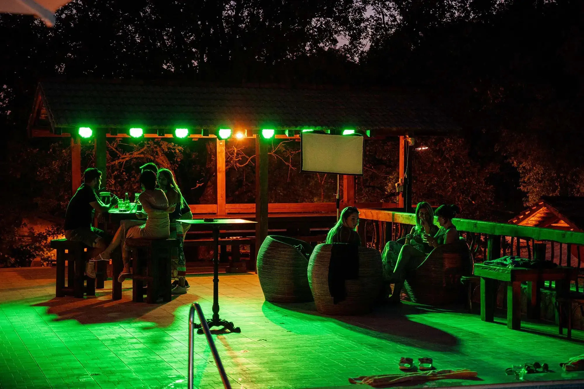 light show at a party